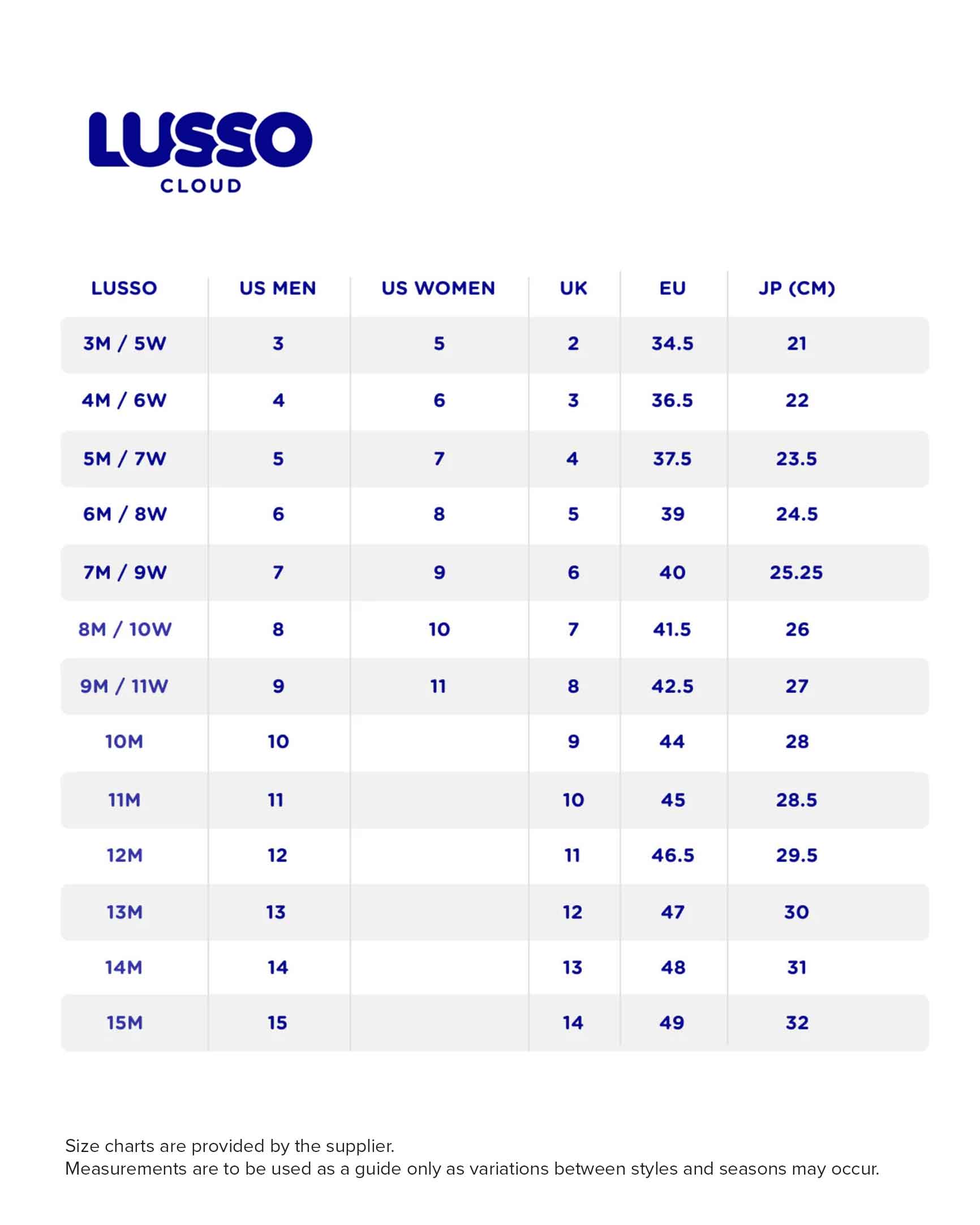 lusso cloud-sandals & thongs-mens size chart